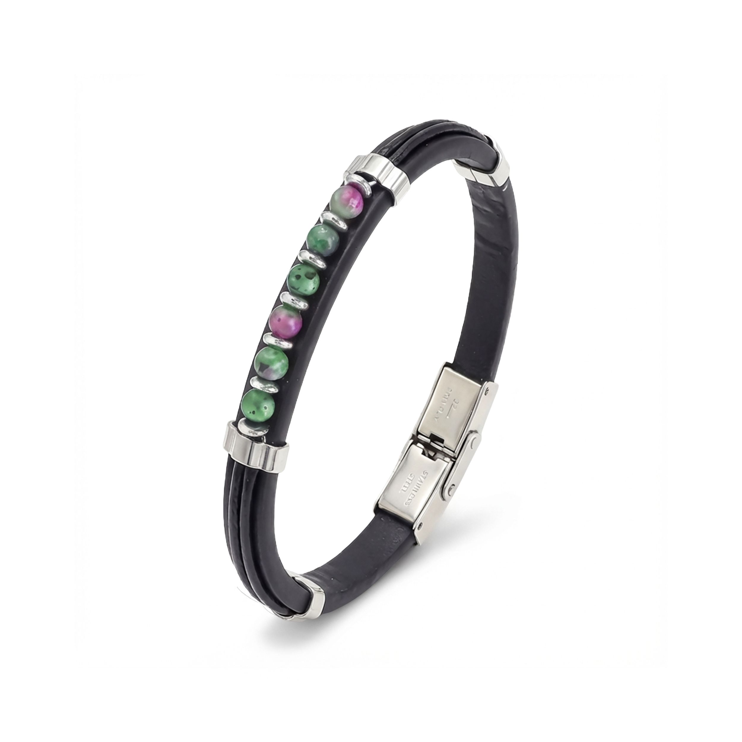 
             Ranel Takı Zümrüt Taşlı Deri Bileklik 38101G6D5M 
        