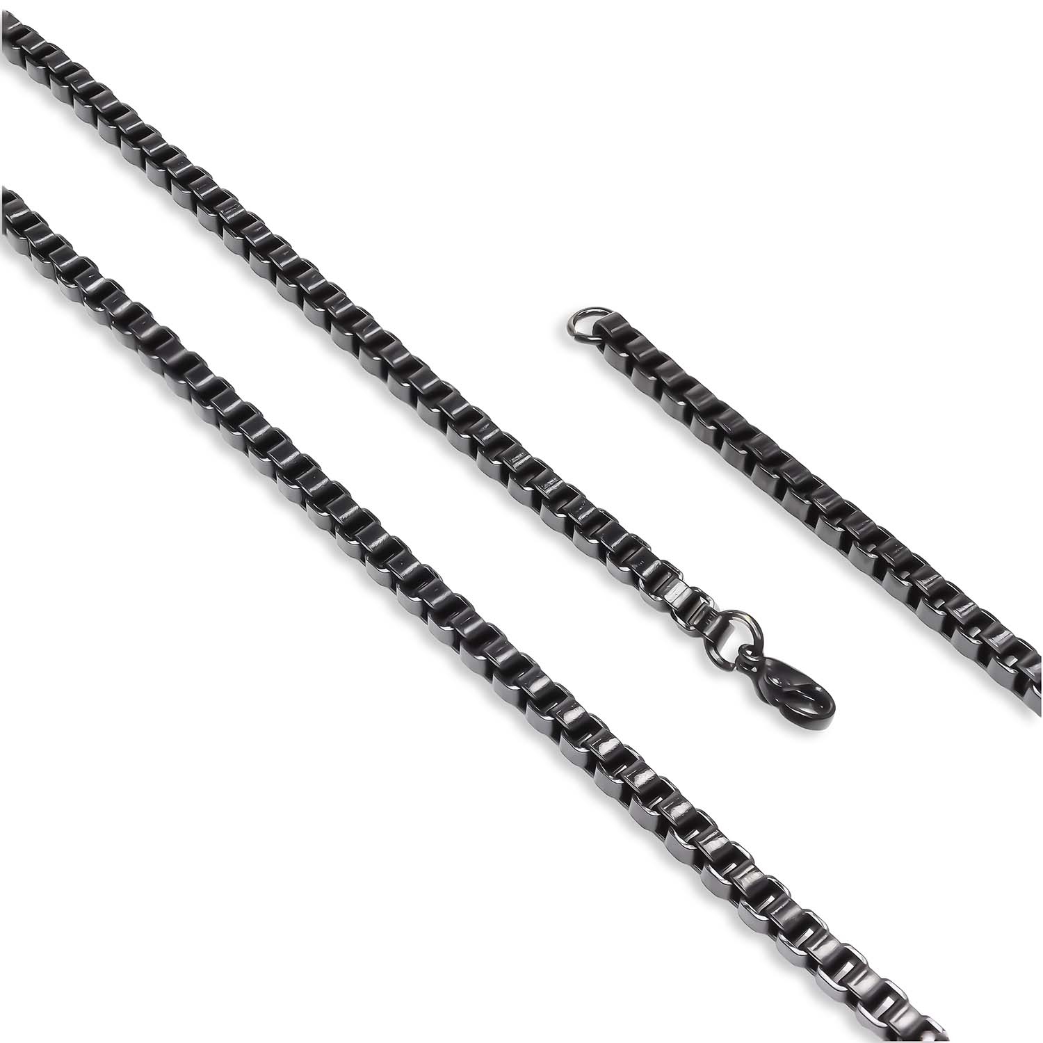 
             Ranel Takı Kare Arnavut Çelik Kolye 4Mm 3810CEK053 
        