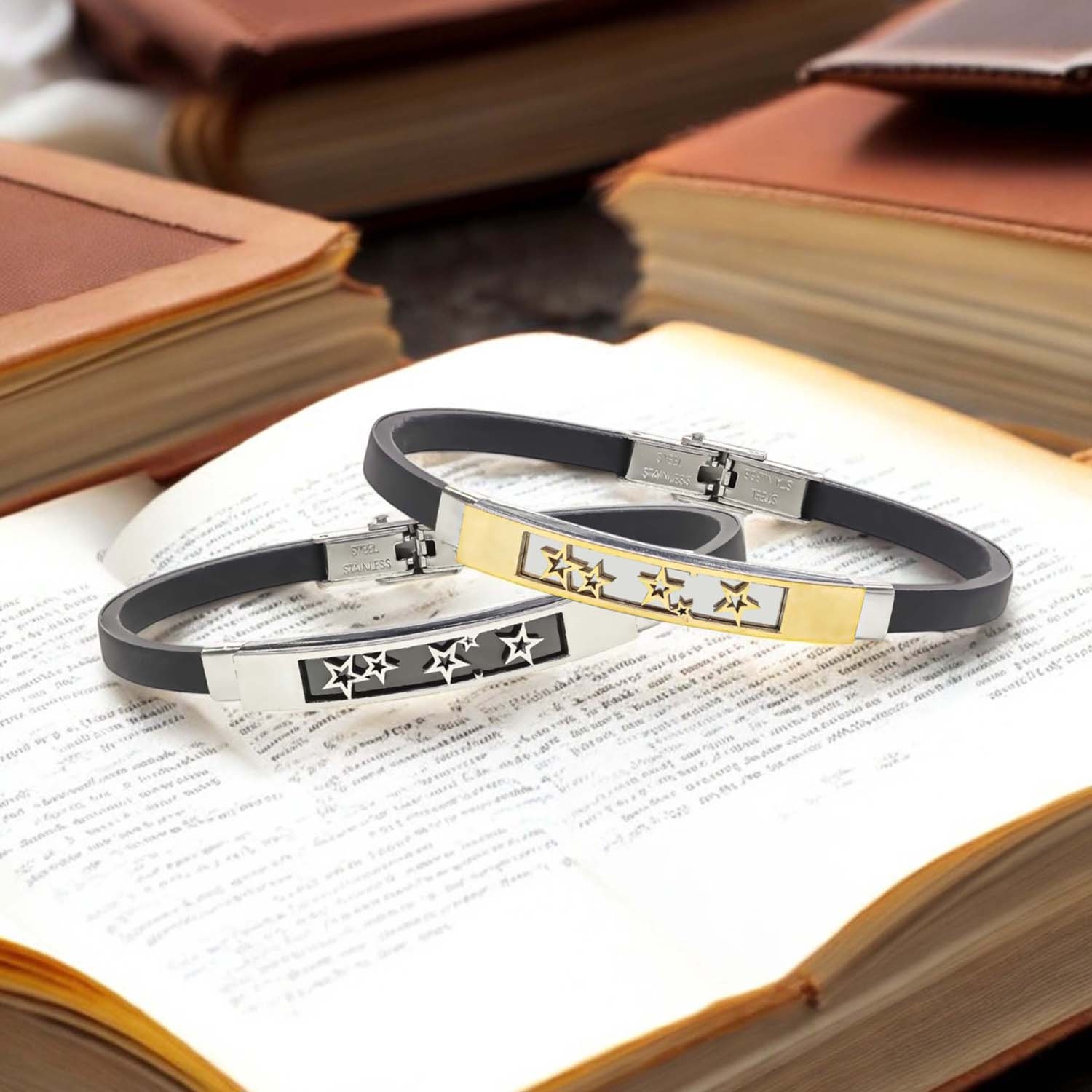 
             Ranel Takı Galaksi Yıldızlar Desenli Çelik Bileklik 3810SCB021 
        