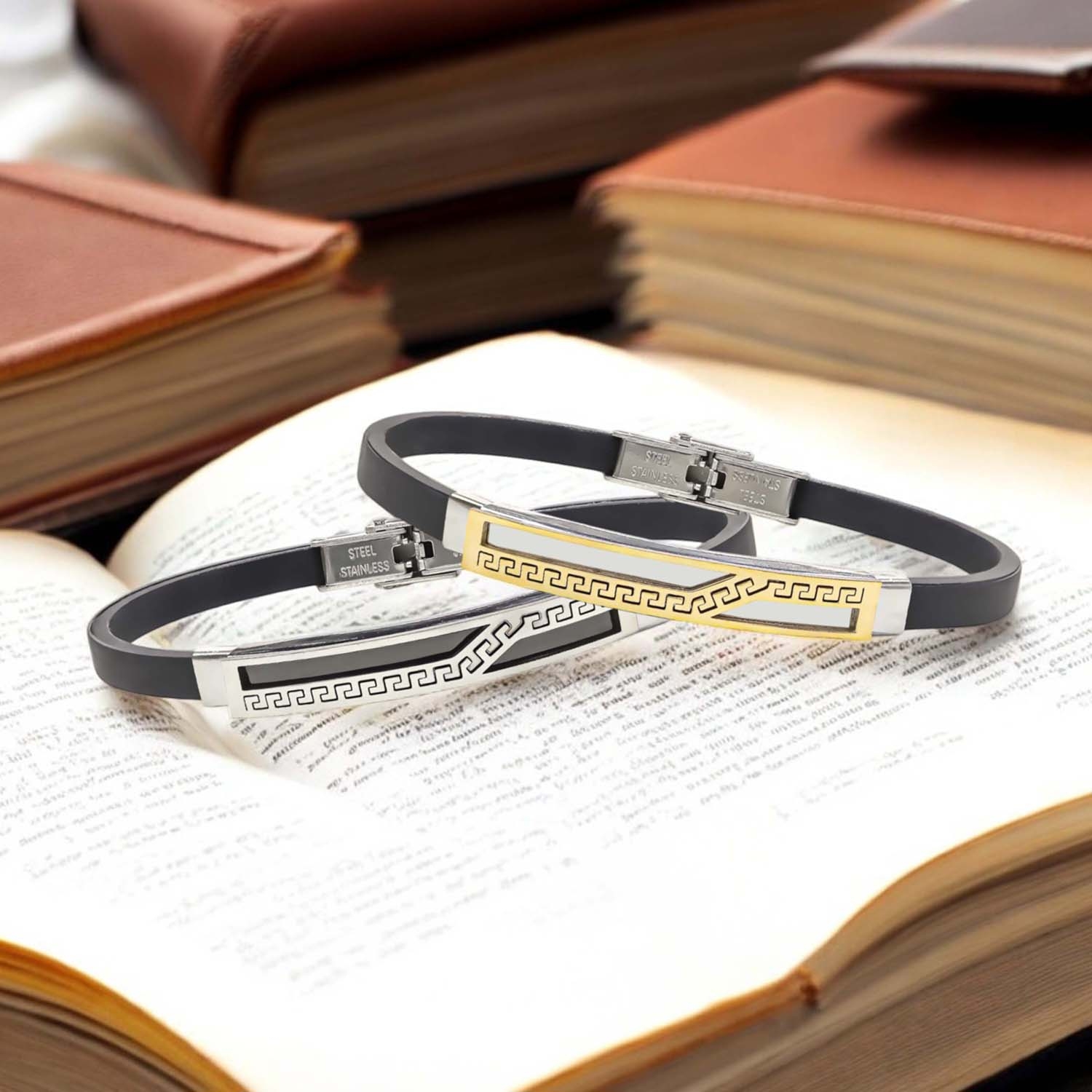 
             Ranel Takı Desenli Çelik Bileklik 3810SCB001 
        