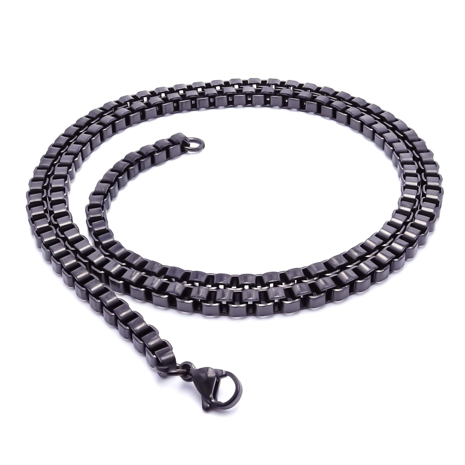 
             Ranel Takı Kare Arnavut Çelik Kolye 4Mm 3810CEK053 
        