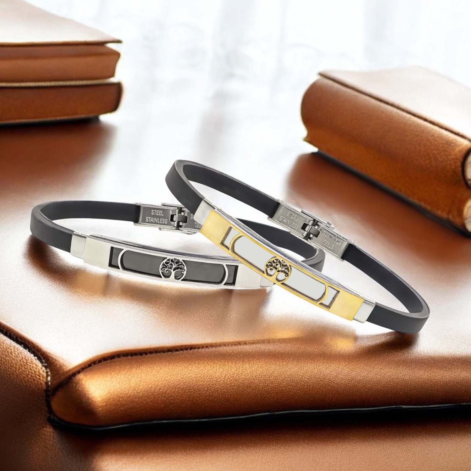 
             Ranel Takı Hayat Ağacı Desenli Çelik Bileklik 3810SCB026 
        